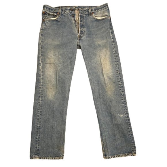 Levi's Other - Vintage Levi's 501XX Jeans 36x33 Made in USA Blue Button Fly American Denim 90's